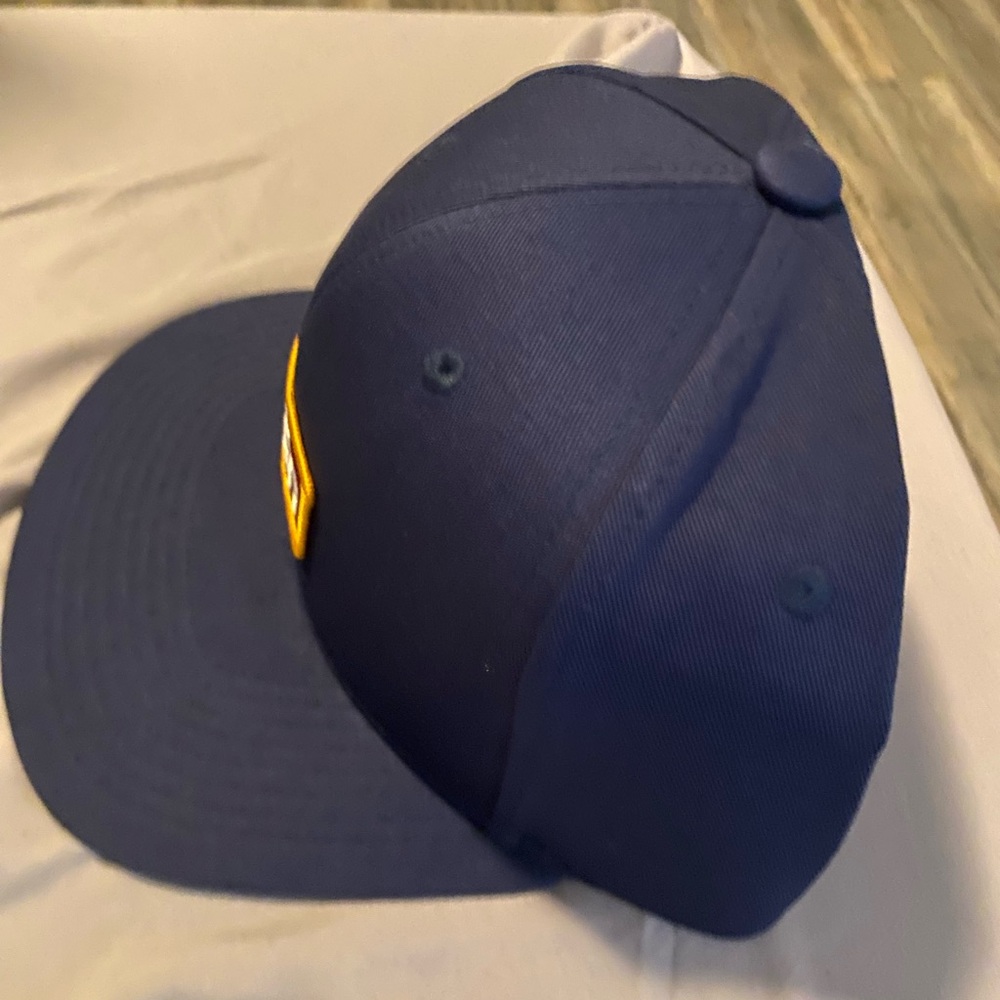 Navy Blue Baseball Cap With Yellow Patch - image 1